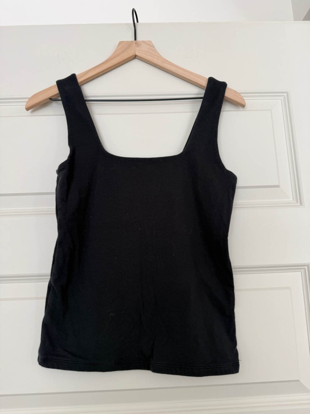 A&F Classic Black Square-Neck Tank Top